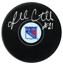 Russ Courtnall Autographed New York Rangers Puck