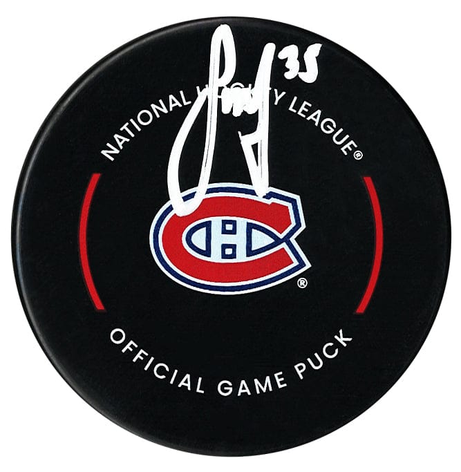 Sam Montembeault Autographed Montreal Canadiens Official Puck CoJo Sport Collectables Inc.