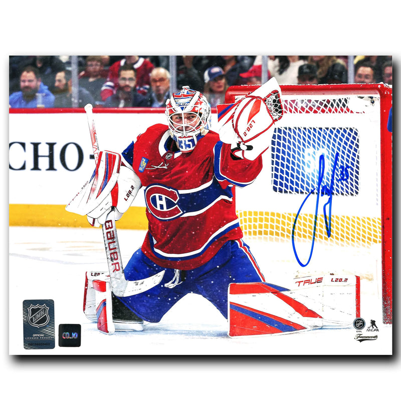 Sam Montembeault Montreal Canadiens Autographed Save 8x10 Photo CoJo Sport Collectables Inc.