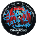 Sam Reinhart Autographed Florida Panthers 2024 Stanley Cup Champions Inscribed Puck - CoJo Sport Collectables Inc.