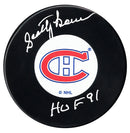 Scotty Bowman Autographed Montreal Canadiens HOF Inscribed Puck