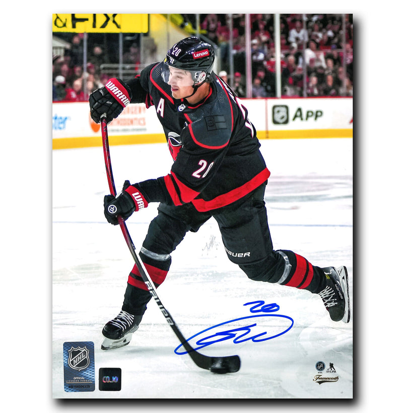 Sebastian Aho Carolina Hurricanes Autographed Shooting 8x10 Photo CoJo Sport Collectables Inc.