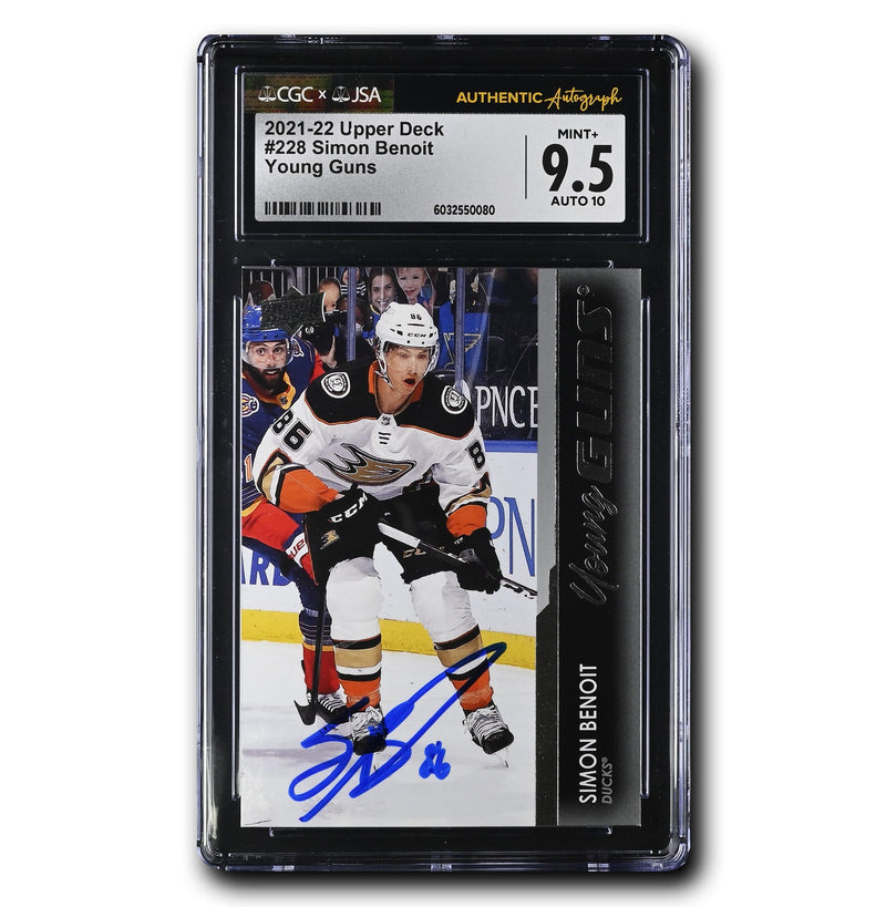 Simon Benoit Autographed 2021-22 UD Young Guns