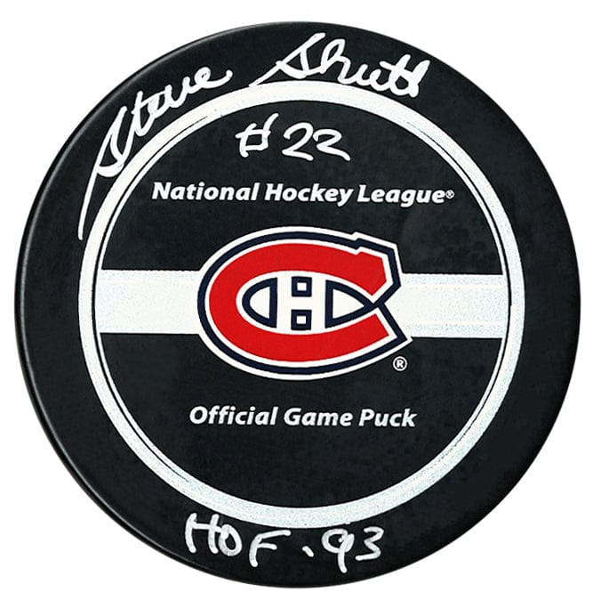 Steve Shutt Autographed Montreal Canadiens HOF Inscribed Official Puck CoJo Sport Collectables Inc.