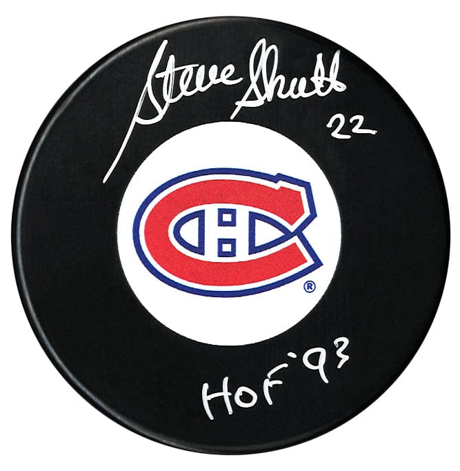 Steve Shutt Autographed Montreal Canadiens HOF Inscribed Puck CoJo Sport Collectables Inc.