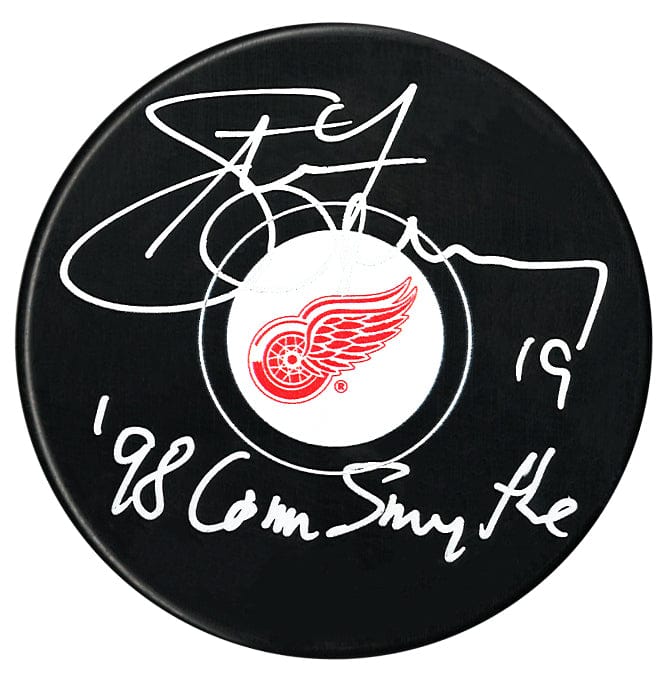 Steve Yzerman Autographed Detroit Red Wings Conn Smythe Inscribed Puck CoJo Sport Collectables Inc.