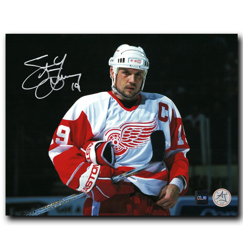 Steve Yzerman Detroit Red Wings Autographed Close-Up 8x10 Photo CoJo Sport Collectables