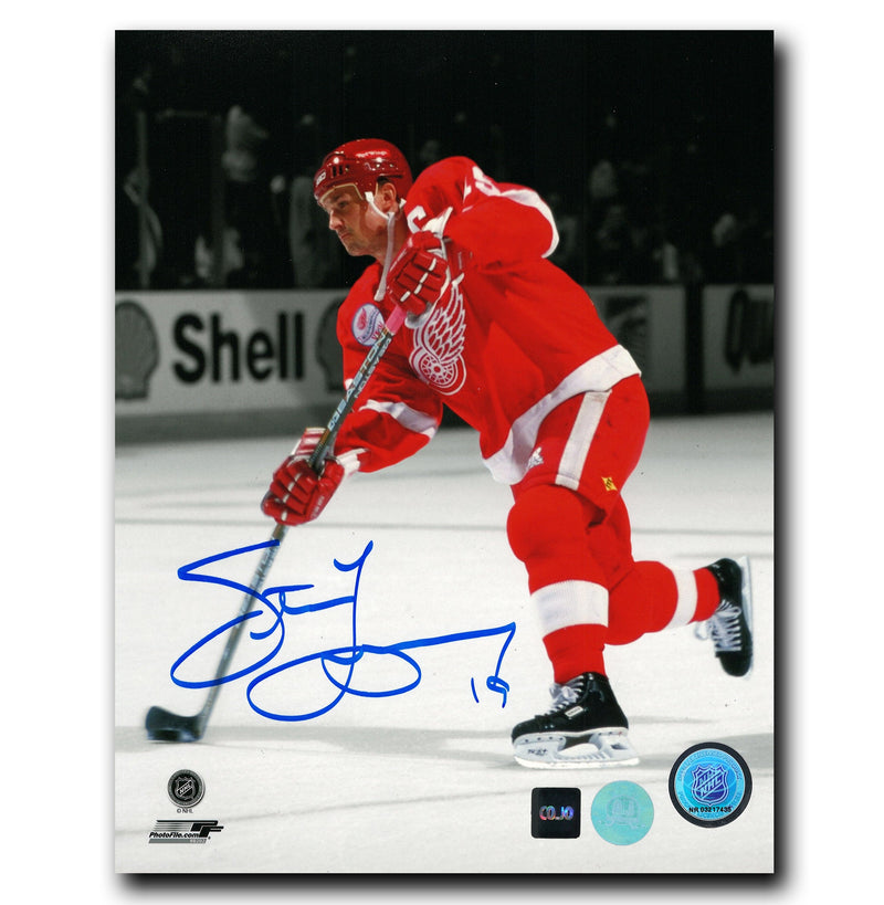 Steve Yzerman Detroit Red Wings Autographed Spotlight 8x10 Photo CoJo Sport Collectables Inc.