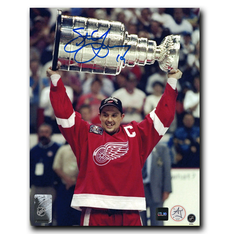 Steve Yzerman Detroit Red Wings Autographed Stanley Cup 8x10 Photo CoJo Sport Collectables Inc.