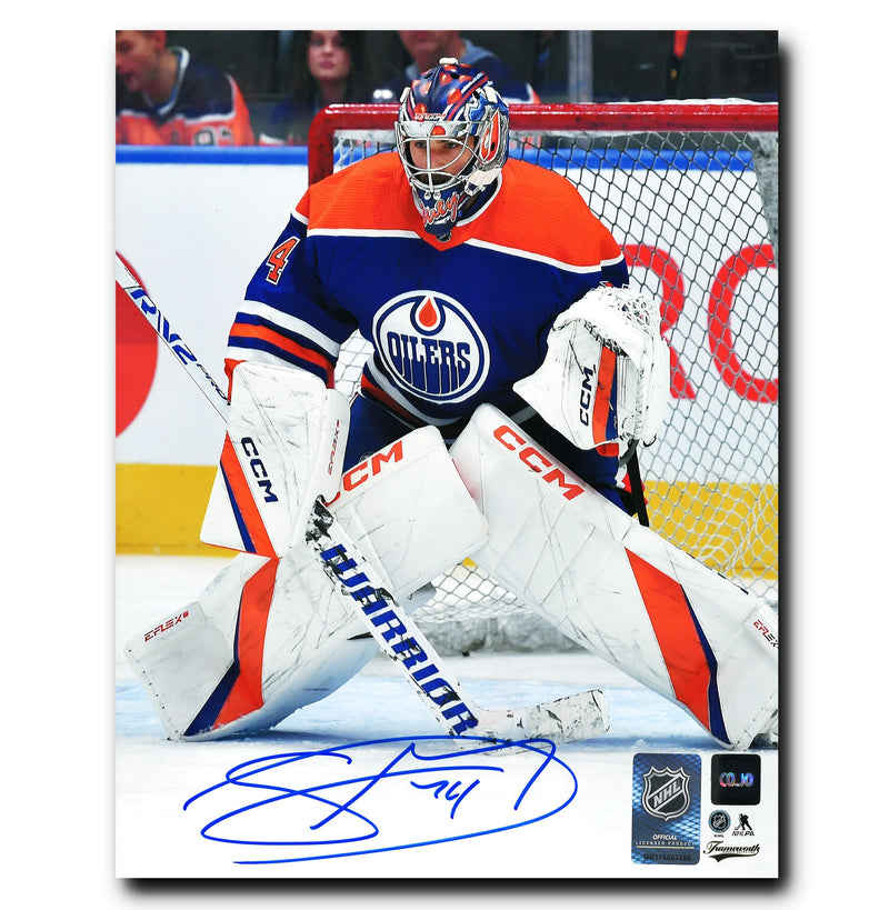 Stuart Skinner Edmonton Oilers Autographed Crease 8x10 Photo