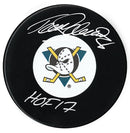 Teemu Selanne Autographed Anaheim Mighty Ducks HOF Inscribed Puck CoJo Sport Collectables Inc.