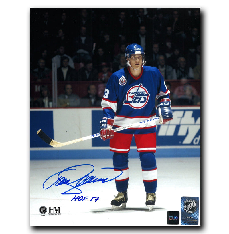 Teemu Selanne Winnipeg Jets Autographed Vertical 8x10 Photo CoJo