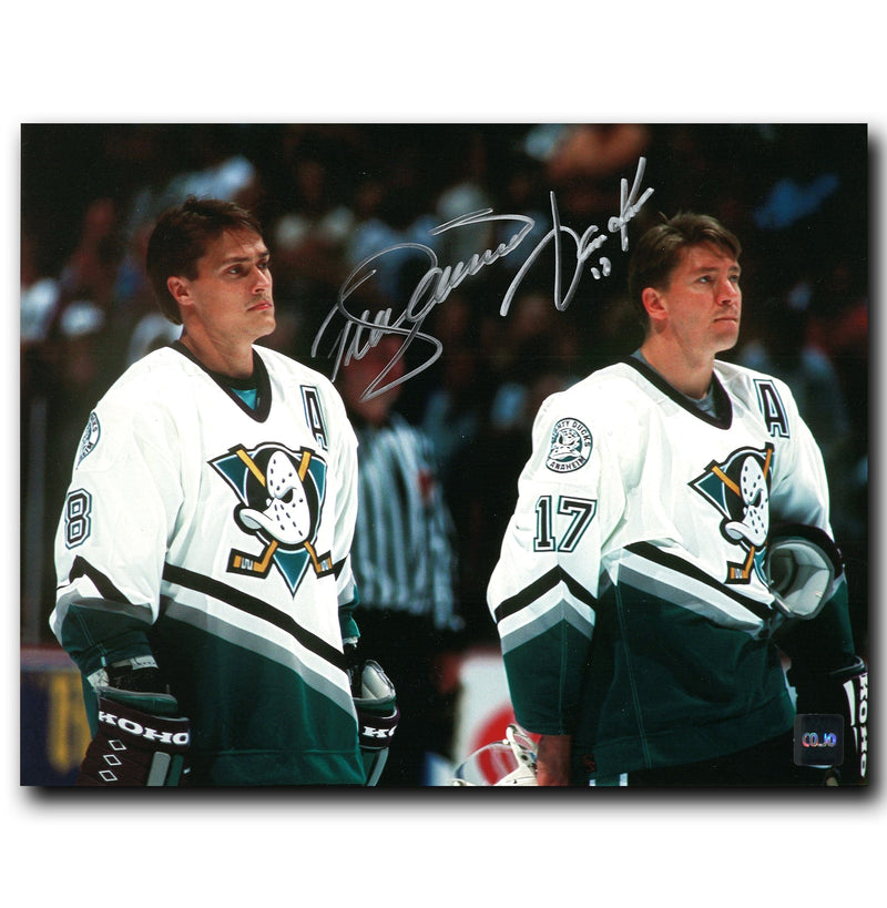 Teemu Selanne and Jari Kurri Anaheim Mighty Ducks Dual Autographed 8x10 Photo CoJo Sport Collectables Inc.