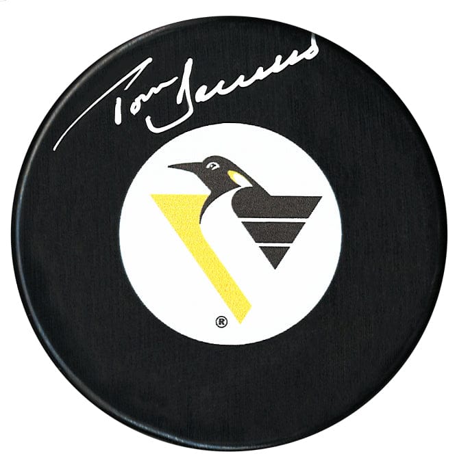 Tom Barrasso Autographed Pittsburgh Penguins Retro Logo Puck CoJo Sport Collectables Inc.