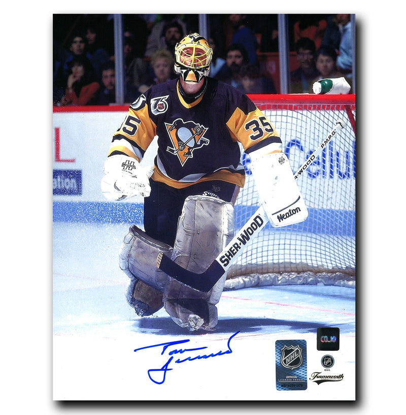 Tom Barrasso Pittsburgh Penguins Autographed Crease 8x10 Photo CoJo Sport Collectables Inc.