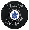 Topi Niemela Autographed Toronto Maple Leafs Leafs Nation Inscribed Puck CoJo Sport Collectables Inc.