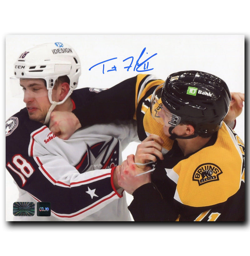 Trent Frederic Boston Bruins Autographed Fight 8x10 Photo CoJo Sport Collectables