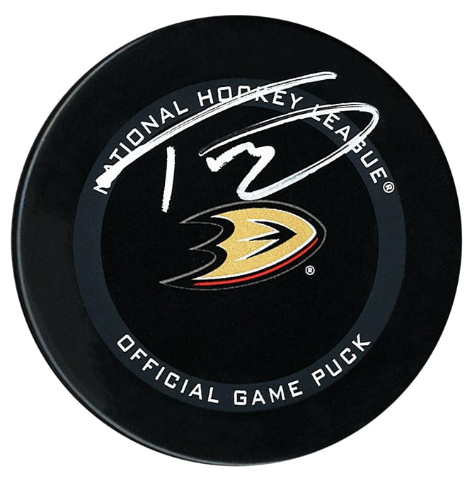 Trevor Zegras Autographed Anaheim Ducks Official Puck CoJo Sport Collectables Inc.