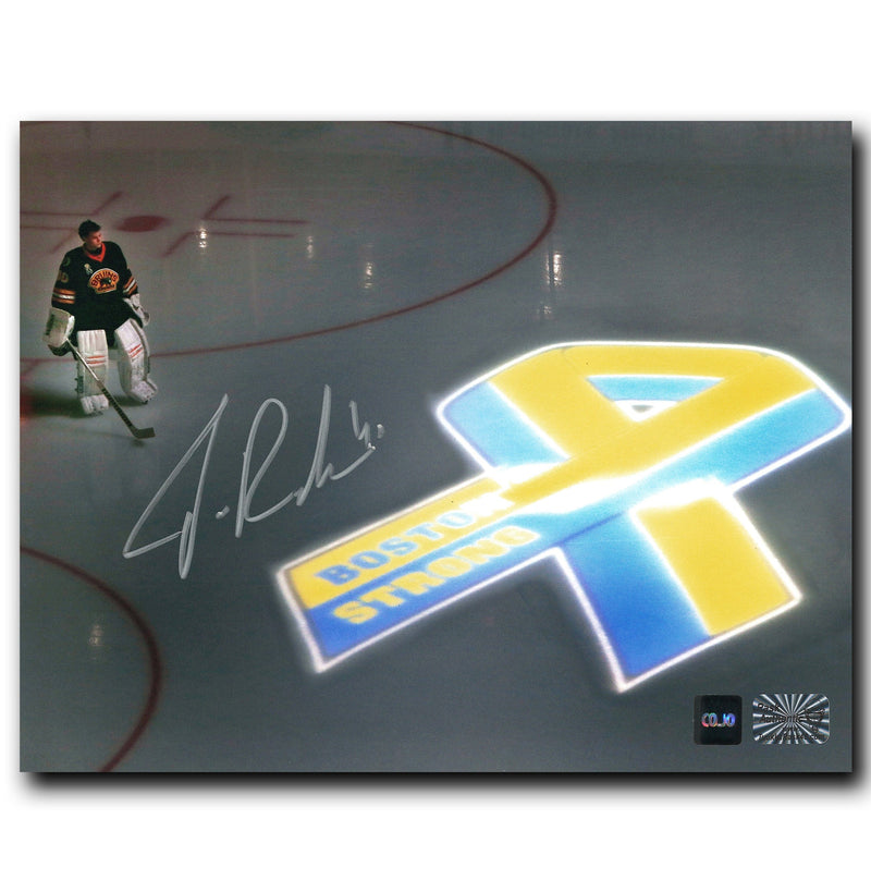 Tuukka Rask Boston Bruins Autographed Boston Strong 8x10 Photo CoJo Sport Collectables Inc.