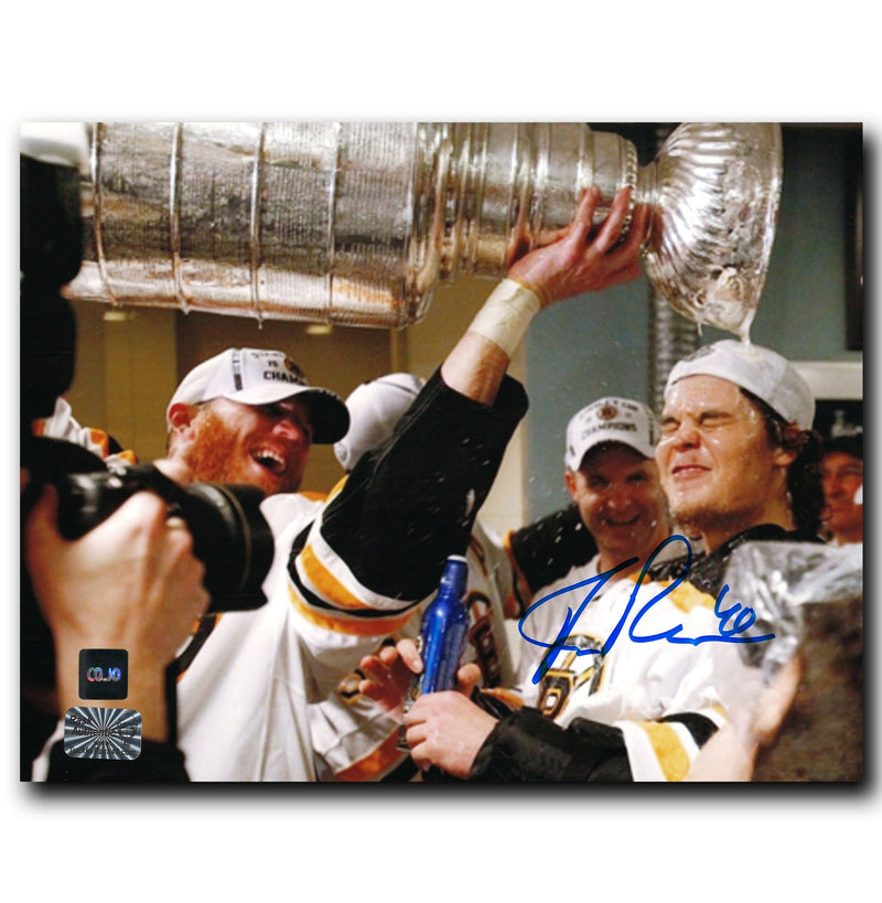 Tuukka Rask Boston Bruins Autographed Stanley Cup Locker 8x10 Photo CoJo Sport Collectables Inc.