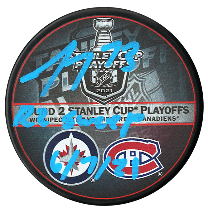 Tyler Toffoli Autographed Montreal Canadiens 2021 Stanley Cup Playoffs Inscribed Puck