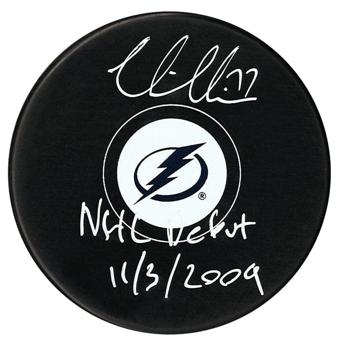 Victor Hedman Autographed Tampa Bay Lightning NHL Debut Inscribed Puck CoJo Sport Collectables Inc.