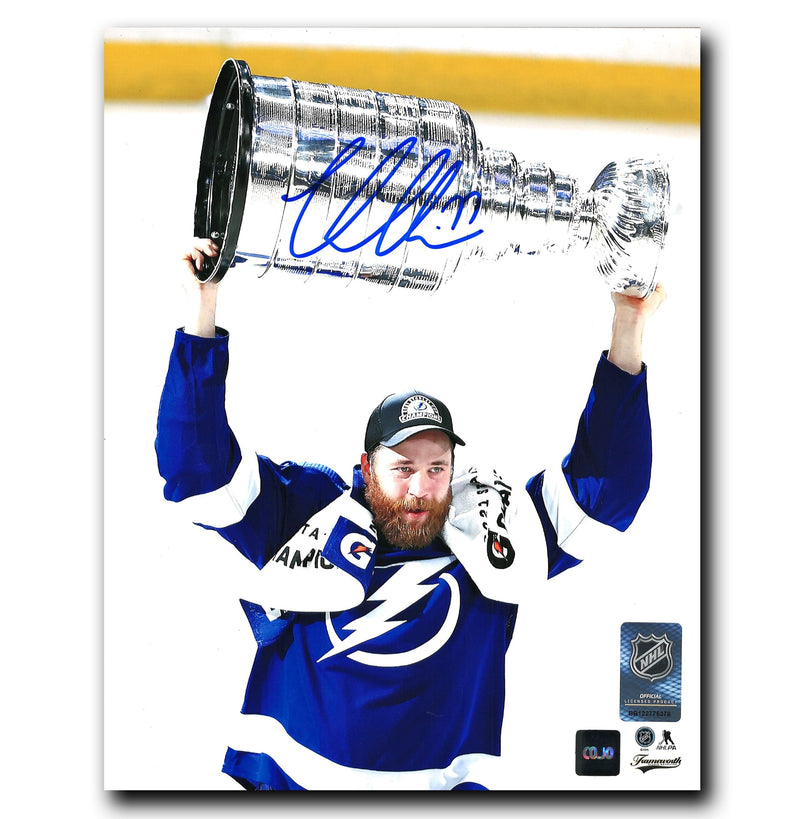 Victor Hedman Tampa Bay Lightning Autographed 2021 Stanley Cup Champions 8x10 Photo CoJo Sport Collectables Inc.