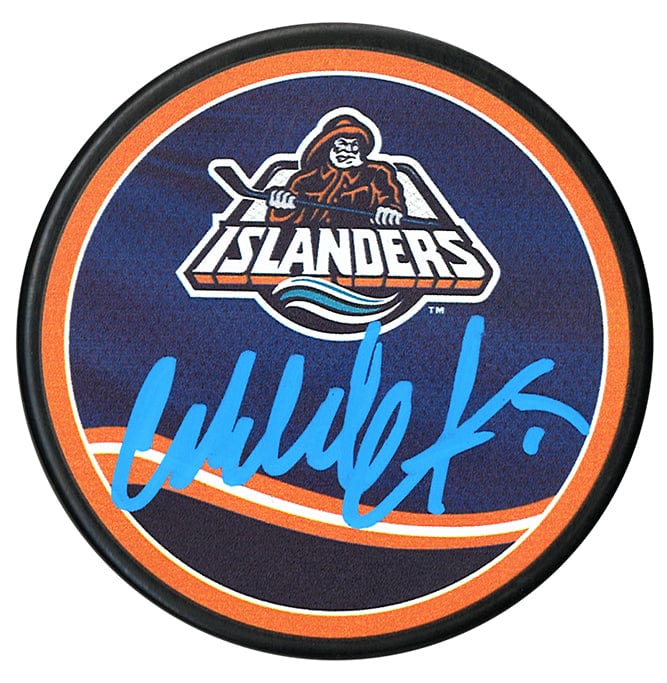 Wendel Clark Autographed New York Islanders Reverse Retro 2.0 Puck CoJo Sport Collectables Inc.