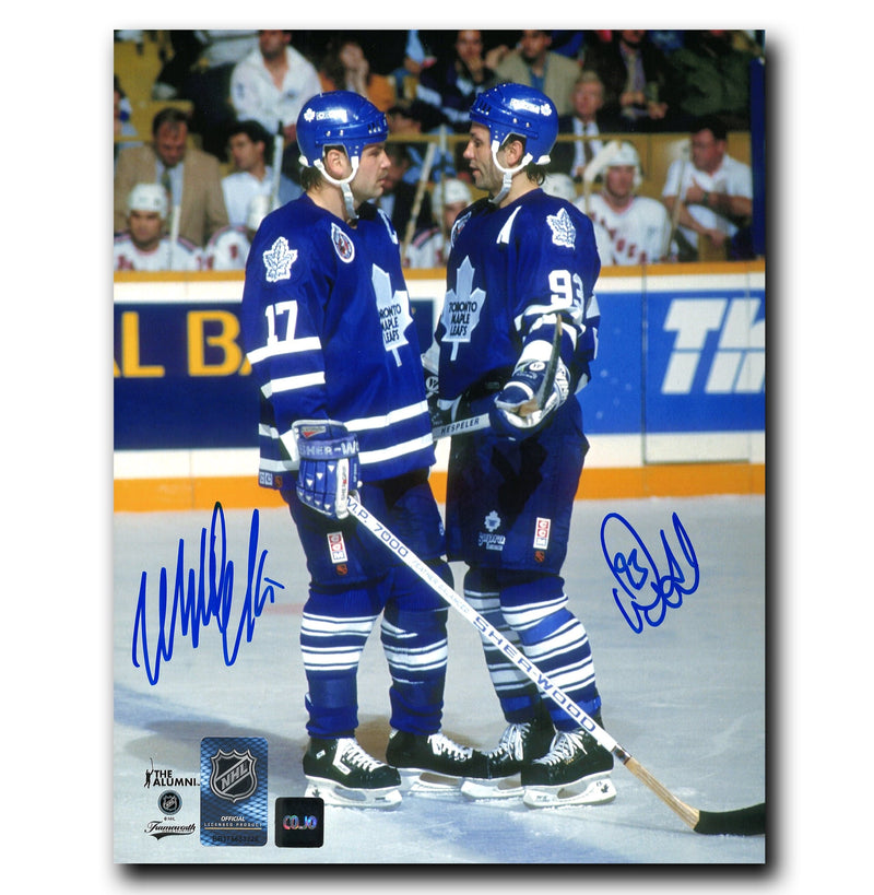 Wendel Clark and Doug Gilmour Toronto Maple Leafs Dual Autographed 8x10 Photo CoJo Sport Collectables Inc.