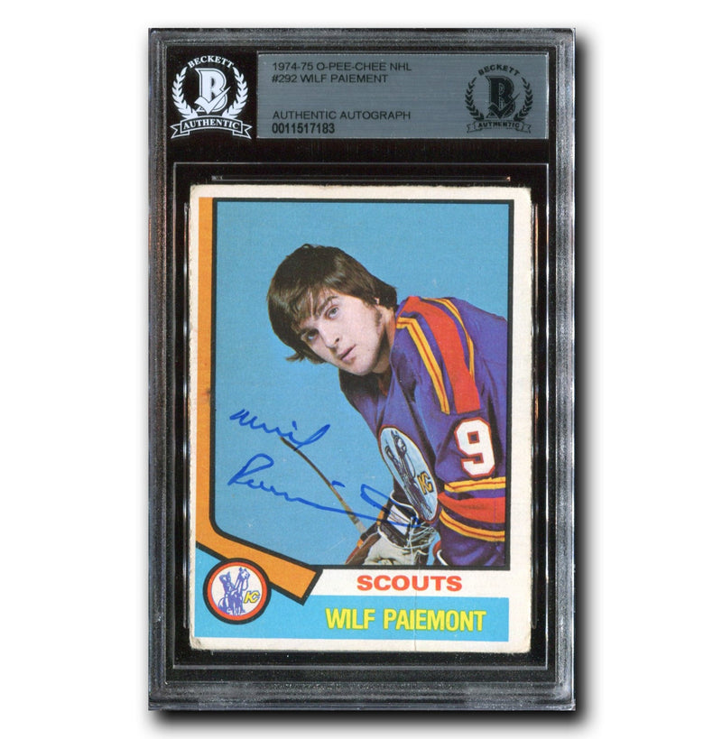 Wilf Paiement Autographed 1974-75 O-Pee-Chee