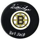 Willie O'Ree Autographed Boston Bruins HOF Inscribed Puck - CoJo Sport Collectables Inc.