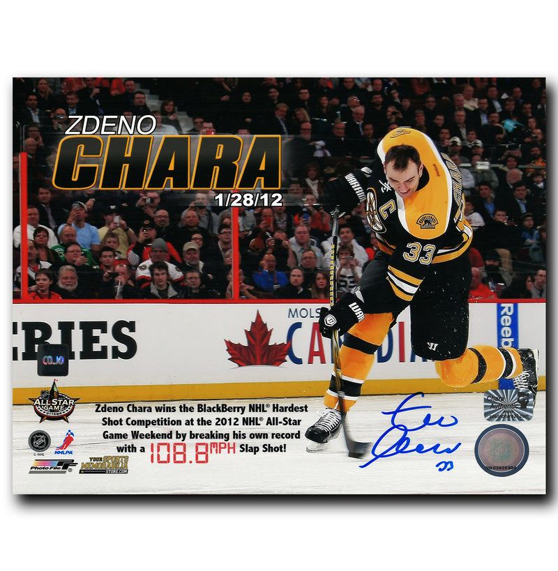 Zdeno Chara Boston Bruins Autographed Slapshot 8x10 Photo