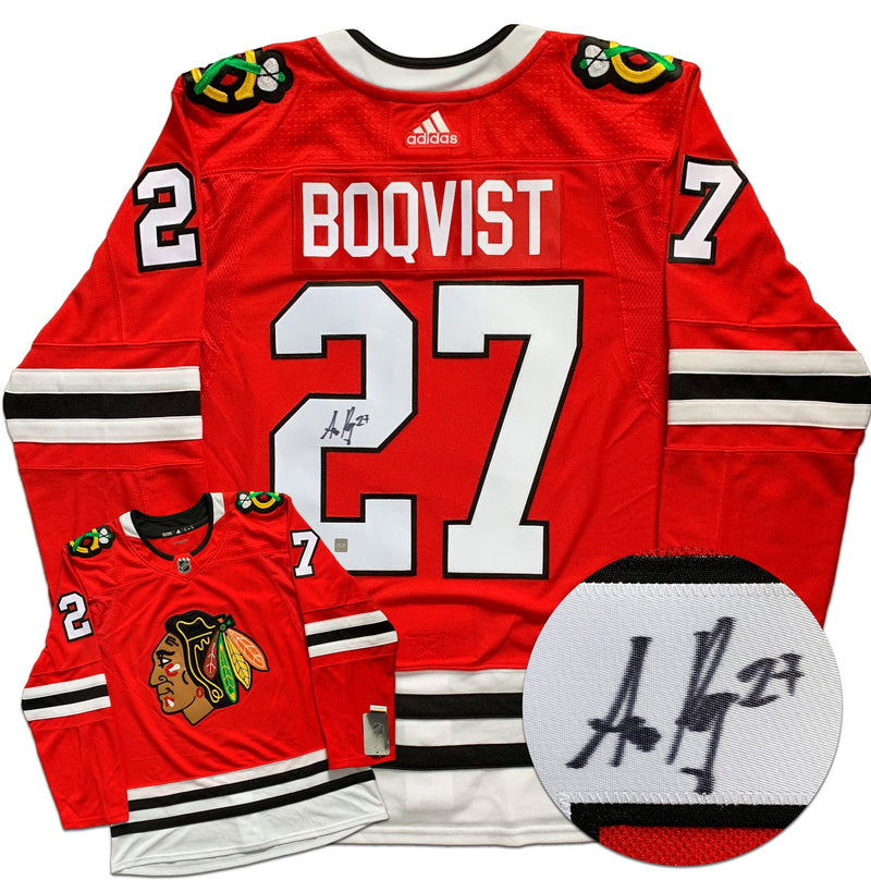 Adam Boqvist Chicago Blackhawks Autographed Adidas Pro Jersey CoJo Sport Collectables Inc.