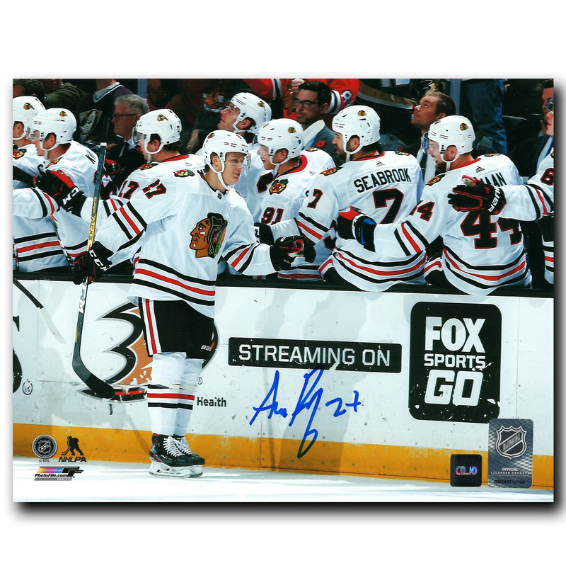 Adam Boqvist Chicago Blackhawks Autographed Goal 8x10 Photo CoJo Sport Collectables