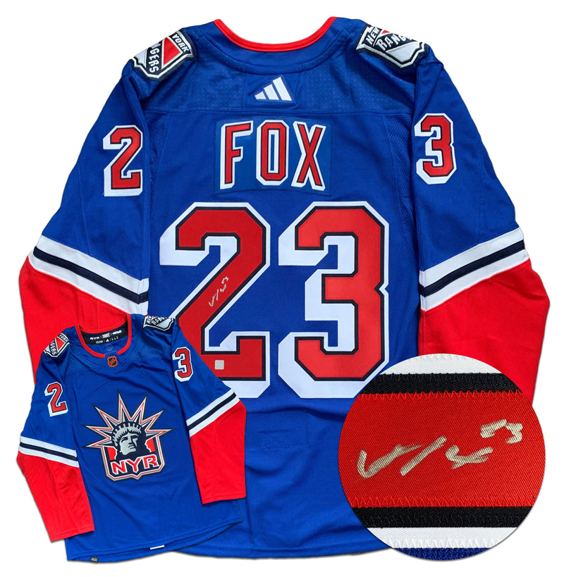 Adam Fox New York Rangers Autographed Adidas Reverse Retro 2.0 Jersey CoJo Sport Collectables Inc.