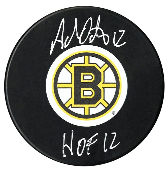 Adam Oates Autographed Boston Bruins HOF Inscribed Puck CoJo Sport Collectables Inc.