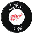 Adam Oates Autographed Detroit Red Wings HOF Inscribed Puck CoJo Sport Collectables Inc.