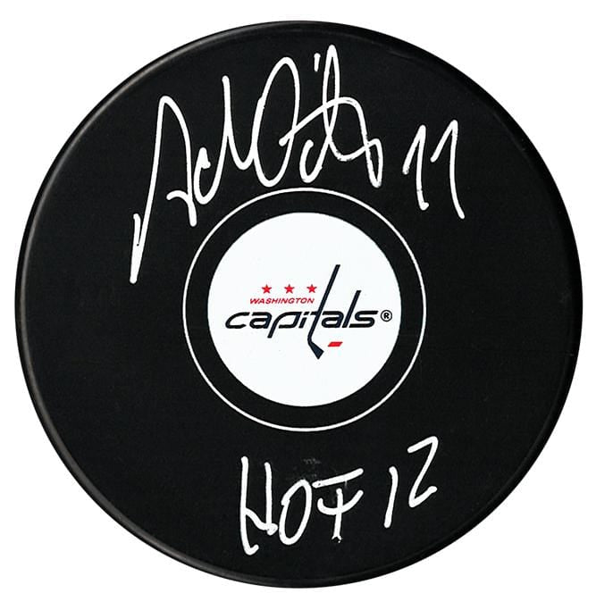 Adam Oates Autographed Washington Capitals HOF Puck CoJo Sport Collectables Inc.