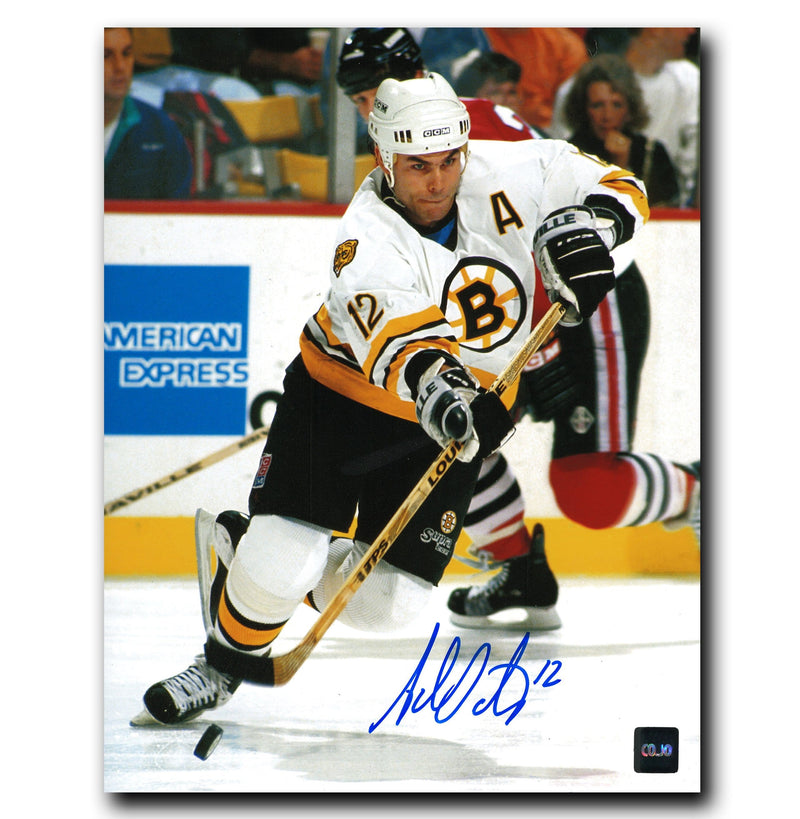 Adam Oates Boston Bruins Autographed Action 8x10 Photo CoJo Sport Collectables