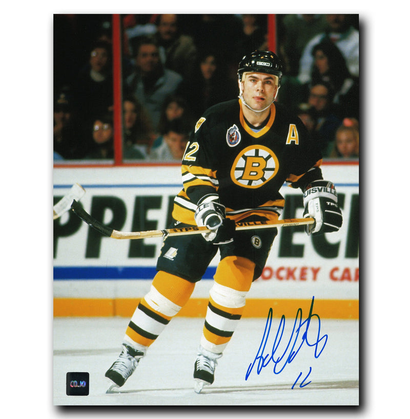 Adam Oates Boston Bruins Autographed Skating 8x10 Photo CoJo Sport Collectables