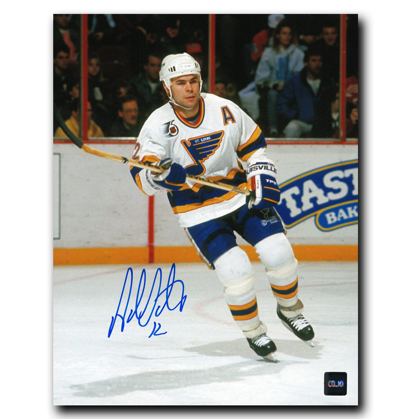 Adam Oates St. Louis Blues Autographed 75th Anniversary 8x10 Photo CoJo Sport Collectables