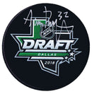 Adam Boqvist Chicago Blackhawks Autographed 2018 NHL Draft Puck CoJo Sport Collectables