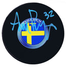 Adam Boqvist Chicago Blackhawks Autographed Team Sweden Puck CoJo Sport Collectables