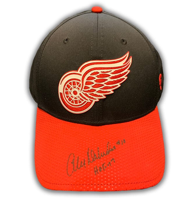 Alex Delvecchio Autographed Detroit Red Wings Hat CoJo Sport Collectables