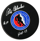 Alex Delvecchio Autographed Hockey Hall of Fame Inscribed Puck CoJo Sport Collectables Inc.