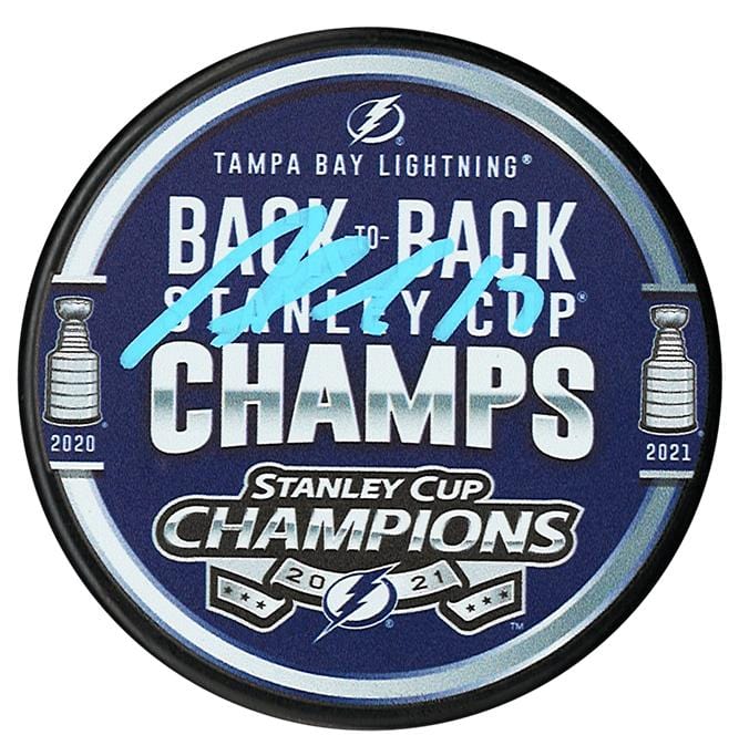 Alex Killorn Autographed Tampa Bay Lightning Back to Back Stanley Cup Champs Puck CoJo Sport Collectables