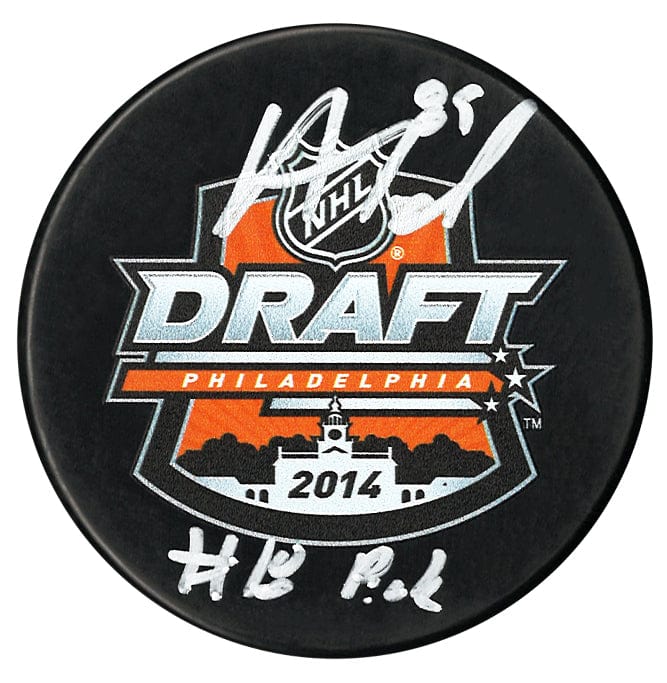 Alex Tuch Autographed 2014 NHL Draft Inscribed Puck CoJo Sport Collectables Inc.