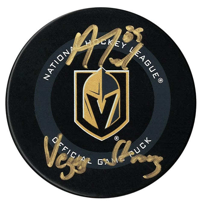 Alex Tuch Autographed Vegas Golden Knights Vegas Strong Inscribed Official Puck CoJo Sport Collectables Inc.