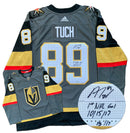 Alex Tuch Vegas Golden Knights Autographed 1st NHL Goal Inscribed Limited Edition /17 Adidas Pro Jersey CoJo Sport Collectables Inc.