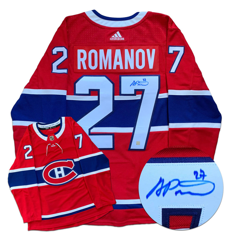 Alexander Romanov Montreal Canadiens Autographed Adidas Pro Jersey CoJo Sport Collectables Inc.